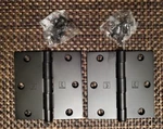 6 Count Pack Hager Black Door Hinges 1741 3.5" X US10R Square Corner. Fixed Price $19.99.