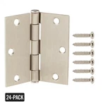 24-PACK 3-1/2 In. Square Radius Satin Nickel Butt Door Hinge Value. Fixed Price $42.99.