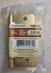 Gate House Satin Brass Gold Finish Door Hinge Round Corner 1/4" #0308909. Fixed Price $6.99.