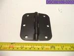 Qty= Box Of 18: Amazon Basics Matte Black Rounded Door Hinges 3.5" AB-DH548-MB. Fixed Price $28.89.