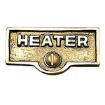 Switch Plate Tags "heater" Name Signs Labels Lacquered Brass Renovators Supply. Fixed Price $14.99.