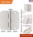 3.5 Inch Satin Nickel Interior Door Hinges 18 Pack With Rust-resistant Design. Fixed Price $35.99.