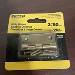 Stanley Hardware 802020 2" Narrow Utility Hinge With Non-removable Pin, Count:. Fixed Price $7.99.