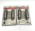 Lot Of 2 Everbilt 3'' Satin Nickel Finish Double Action Spring Hinge/heavy Duty. Fixed Price $29.99.