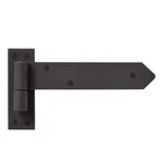 Signature H. Carew Iron Strap Hinge With Pintle - Black Powder Coat. Fixed Price $20.00.