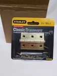2-1/2" Stanley Solid (button Tip) HINGE.2-(2PACK) (bright BRASS)4PCS. Fixed Price $15.99.