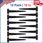 12 Pack 10" Strap Door Hinges, Heavy Duty Barn Black Shed. Fixed Price $35.98.