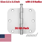 30/60-PACK 3.5" Door Hinges Brushed Nickel 5/8 Radius Interior Hardware W/screws. Fixed Price $57.99.