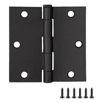 Design House Steel Door Hinge Matte Black 3.5-IN. Square Corner 9-PACK. Fixed Price $41.33.