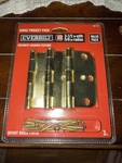 (3-PK) Everbilt Security Door Hinges Bright Brass 3-1/2" X 5/8" Radius 13704. Fixed Price $8.88.