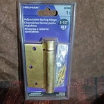New Hillman Self Closing Spring Hinge- 3-1/2" Brass #851962. Fixed Price $7.99.