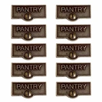 Switch Plate Tags "pantry" Name Signs Labels Brass Pack Of 10 Renovators Supply. Fixed Price $129.99.