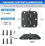 18 Pack Matte Black Door Hinges 3.5 Inch Exterior/interior High End Quality Top. Fixed Price $19.95.