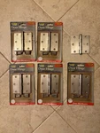 Lot Of 6 Ives Schlage 3.5 Door Hinge Artisan, Sq Corner Platinum Nickel Finish. Fixed Price $24.95.