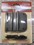 Gate House: 3 Oil-rubbed Bronze 1/2" Hinges #0205796 5/8" Radius Brand New. Fixed Price $9.95.