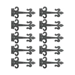 Black Door Gate Strap Hinges 12" Long Wrought Iron Powder Coated Pack Of 10. Fixed Price $261.99.