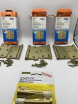 Open Boxs National N144-352, 1/2" 8,9 Cm Door Hinge Satin Brass Finish. Fixed Price $6.99.