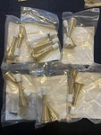 National, Spring Door Stops 3 Brass FINISH,2 Per Pack, Lot Of 6 Pls (12 Total). Fixed Price $14.25.