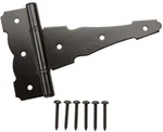 2PK Everbilt 6 In. Heavy Duty Decorative Strap Door Hinge Black With Screws. Fixed Price $19.95.