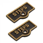 Switch Plate Tags "steps" Name Sign Labels Cast Brass Set Of 2 Renovators Supply. Fixed Price $27.99.