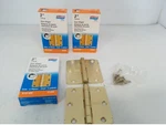 National N143-966 Door Hinges, 3" Satin Brass, Boxes Of 2 (6 Total) Nib. Fixed Price $15.95.