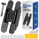 Upgraded Hidden Door Invisible Hinges, 7" Zinc Alloy Concealed S.... Fixed Price $58.84.