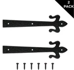 (2-PK) Everbilt Decorative Fleur-de-lis Strap Hinge 10" 10254. Fixed Price $9.99.