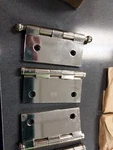 3PR Vintage Stanley Cabinet Door Hinges Steel Bright Nickel Plated 2" X. Fixed Price $35.00.