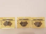 New (3) 2-PACKS Brainerd Antique Brass Hinges & Screws Solid #9075. Fixed Price $19.27.