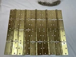 Gate House 3.5 Brass Finish Hinge Square Cornered 3-1/2 Lot Of 20 W/ Screws. Fixed Price $29.95.