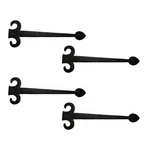 Dummy Door Strap Fleur De Lis 15.5" Rust Resistant Black Hinges. Fixed Price $99.99.
