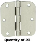23 New Anvil Mark 561131 Butt Hinges 3.5" Satin Nickel Round Corner No Bx. Fixed Price $60.00.