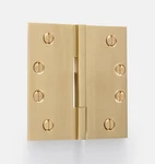 New Rejuvenation 4" Tumalo Square Knuckle Hinges, Aged Brass (C4839). Fixed Price $27.50.