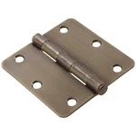 Hillman 3-1/2" Antique Brass 1/4" Corner Residential Door Hinge W/removable Pin. Fixed Price $7.00.
