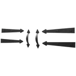 Decorative Magnetic Garage Door Hardware Kit Accents 4 Hinges 2 Handles Black. Fixed Price $11.99.