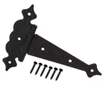 6 In. Standard Black Decorative Hammered Tee Hinge. Fixed Price $15.56.