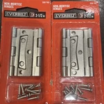 Lot Of 2, Pack Everbilt 2-1/2 Satin Nickel Non-mortise Hinges 259 792. Fixed Price $10.39.