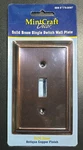 Mintcraft "solid Brass" Antique Copper Finish Electric Single Switch Wall Plate. Fixed Price $9.99.