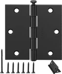 12 Pack 3.5 Inch Matte Black Door Hinges Interior With Square Cor.... Fixed Price $37.09.