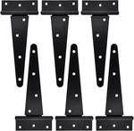 6-PACK Black T-strap Hinges Heavy Duty Gate Barn Shed Fence Door 4" 6" 8". Fixed Price $16.14.
