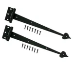 2-PACK Everbilt 13 Black Decorative Rustic Tee Gate Heavy-duty Door Hinges. Fixed Price $19.99.