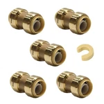 5 Pack 1 Inch Straight Coupling Push-fit Fitting For Pex Copper Cpvc PF009. Fixed Price $59.46.