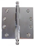 Chrome Plated Brass Kitchen Cabinet Door Hinge 4" With Removable Ball Tip Pins. Fixed Price $35.99.