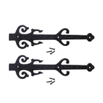 12" Wrought Iron Dummy Hinge "poseidon Design" Pack Of Renovator's Supply. Fixed Price $43.99.