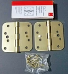 Pack Of 2 Hager Satin Brass 4 X Door Hinges Rounded Corner (see Pics) - New. Fixed Price $14.95.