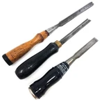 3 Pcs Stanley No 60, Rockford Ill Greenlee, Unbranded Wood Chisel, Hand Tool Set. Fixed Price $31.45.