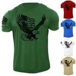 New Men's Distressed Usa Eagle Flag T-shirt Patriotic American Graphic Tee. Fixed Price $14.90.