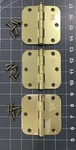 Penrod Residential Hinges (bright Brass) - 3 1/2 With 5/8 Radius Set Of Used. Fixed Price $9.50.