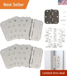 4-INCH Satin Nickel Door Hinges, 10-PACK Heavy Duty, Easy Install, 50 Lbs. Fixed Price $35.98.