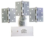 3PK Polished Chrome Nonremovable Pin 4.5X4.5" Full Mortise Spring Squared Hinge. Fixed Price $39.99.